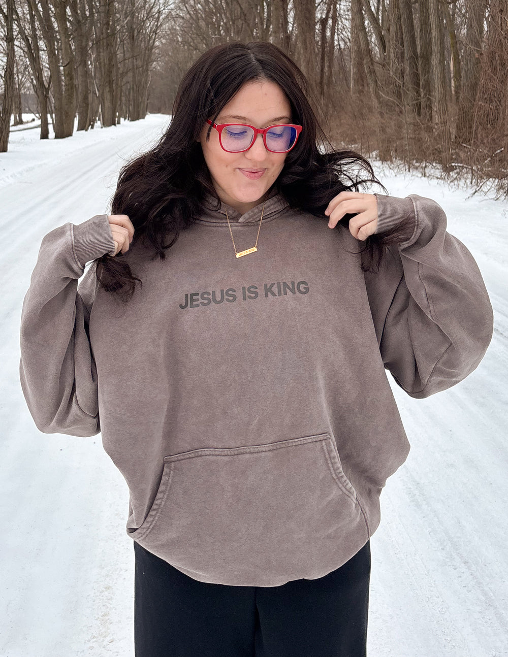 Jesus Is King Brown Unisex Hoodie