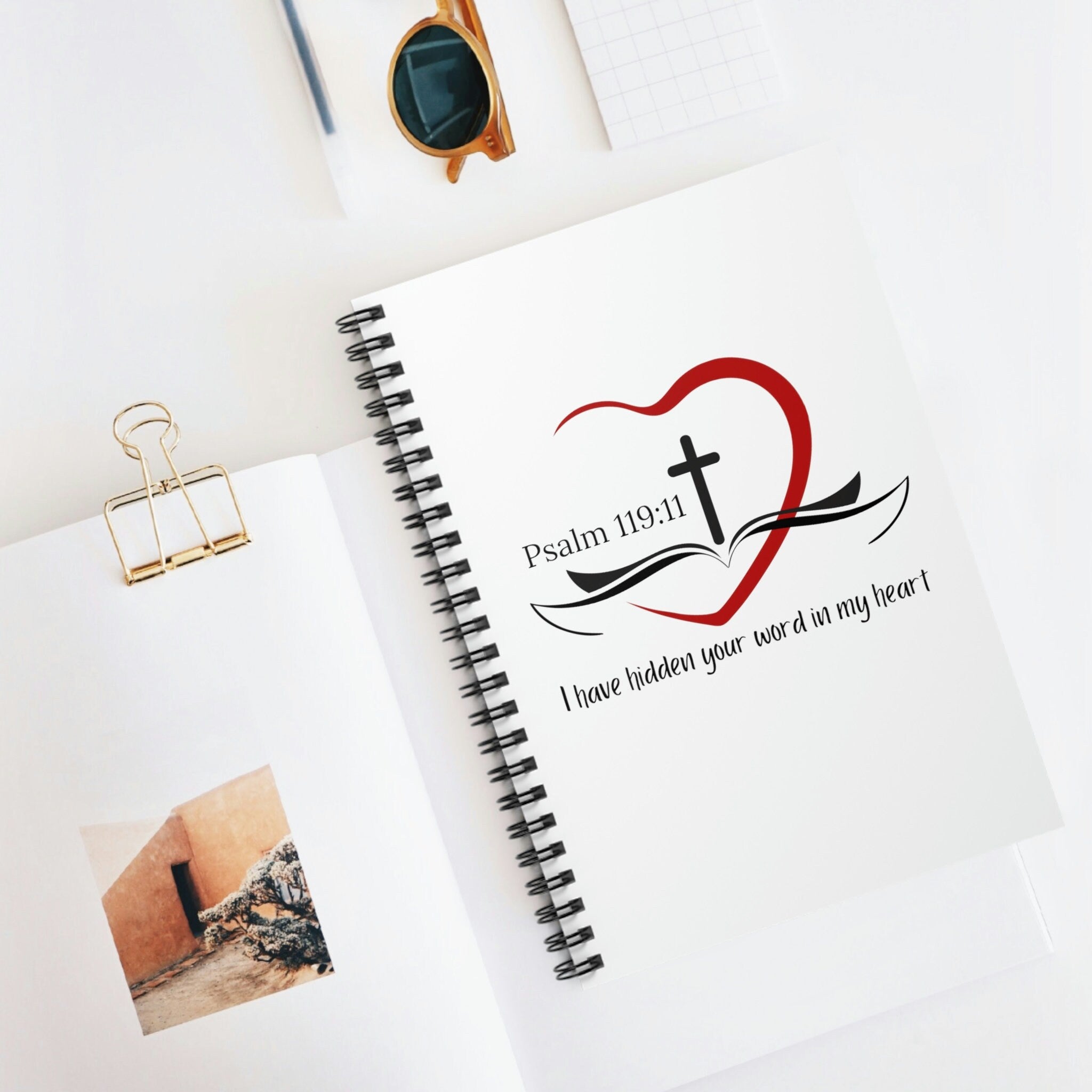 Bible Study - Sermon Notes - Christian Notebook - Spiral Notebook - Ruled Line 8"x6"