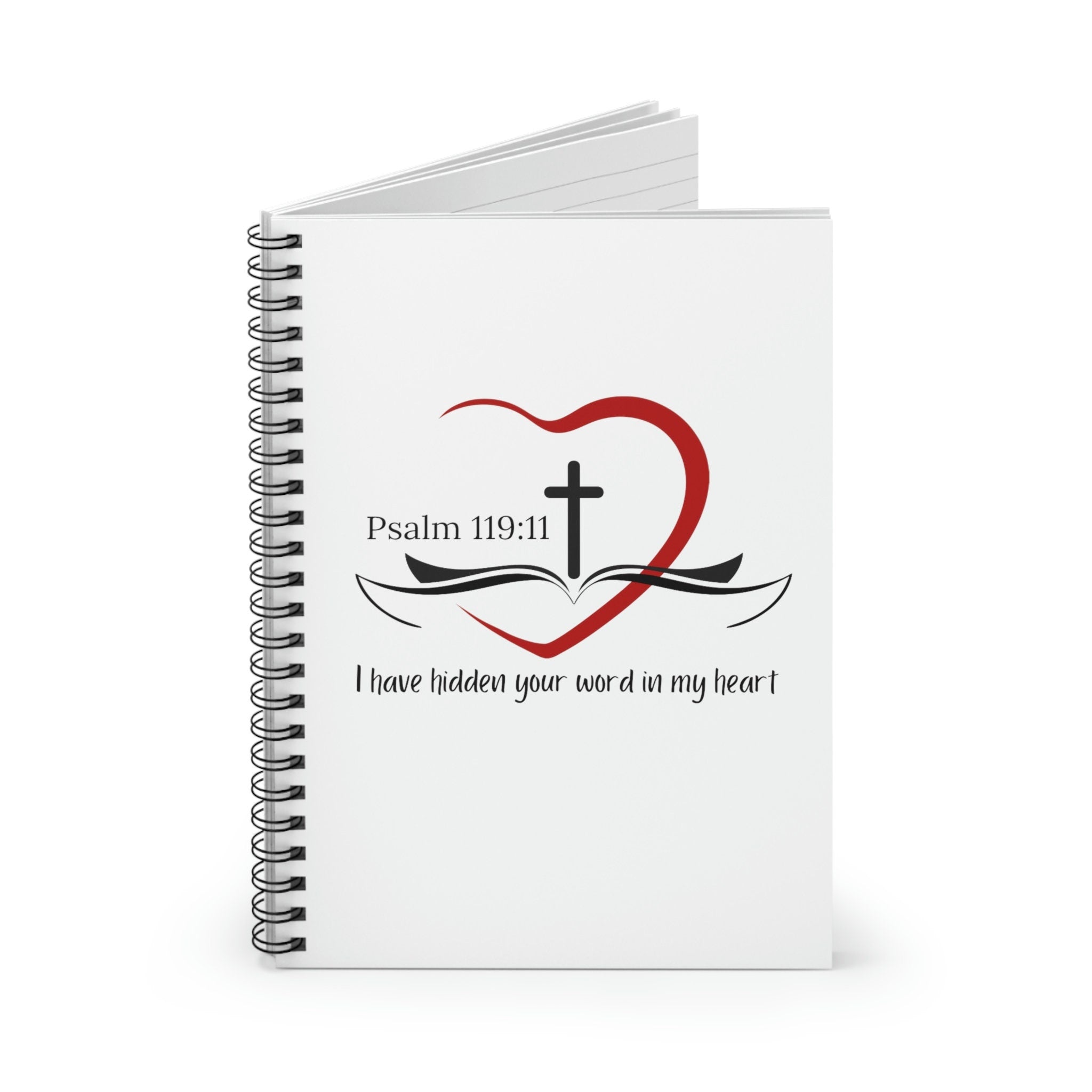 Bible Study - Sermon Notes - Christian Notebook - Spiral Notebook - Ruled Line 8"x6"