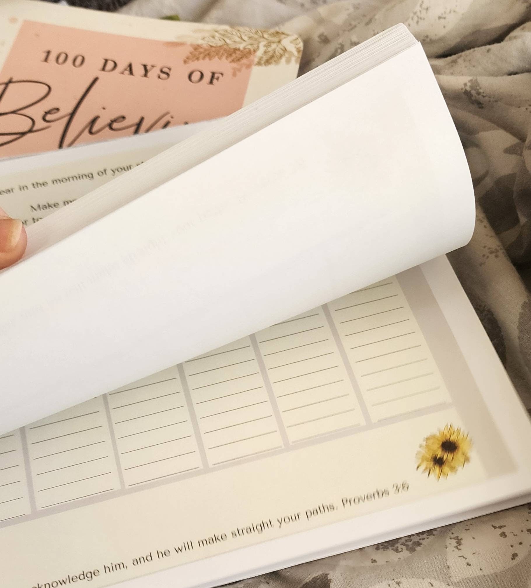 Sunflower Weekly Planner Pad with Encouraging Bible Verses - Faith Floral Planner - Believe Inspirational Planner