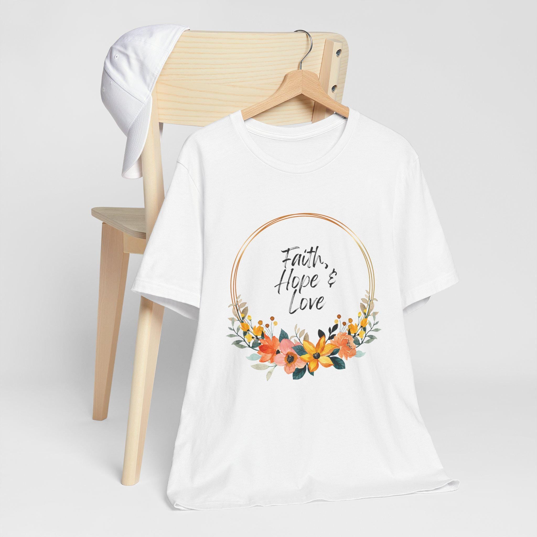 Faith Hope & Love - Christian Tshirt - Unisex Jersey Short Sleeve Tee