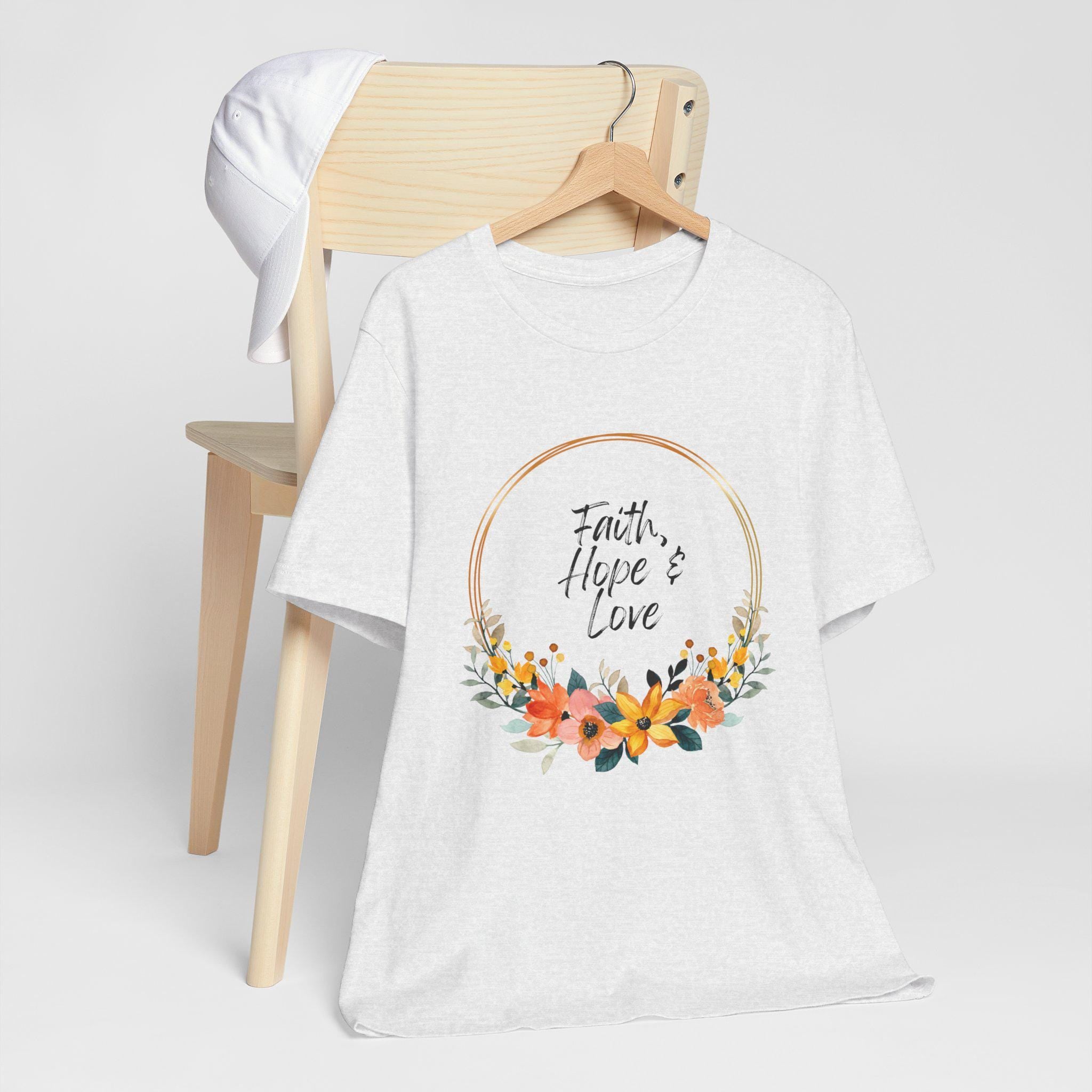 Faith Hope & Love - Christian Tshirt - Unisex Jersey Short Sleeve Tee