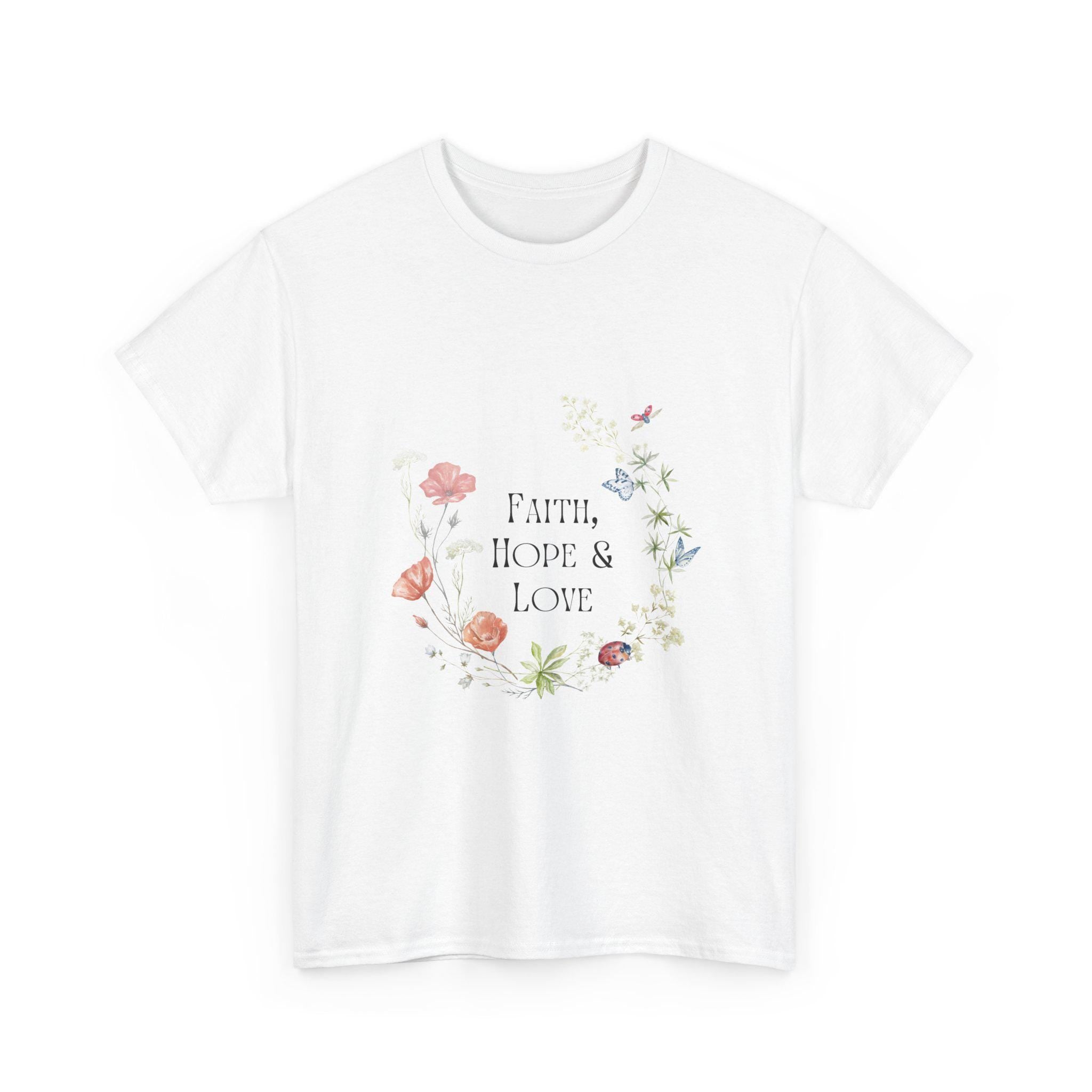 Faith, Hope & Love Unisex Heavy Cotton Tee