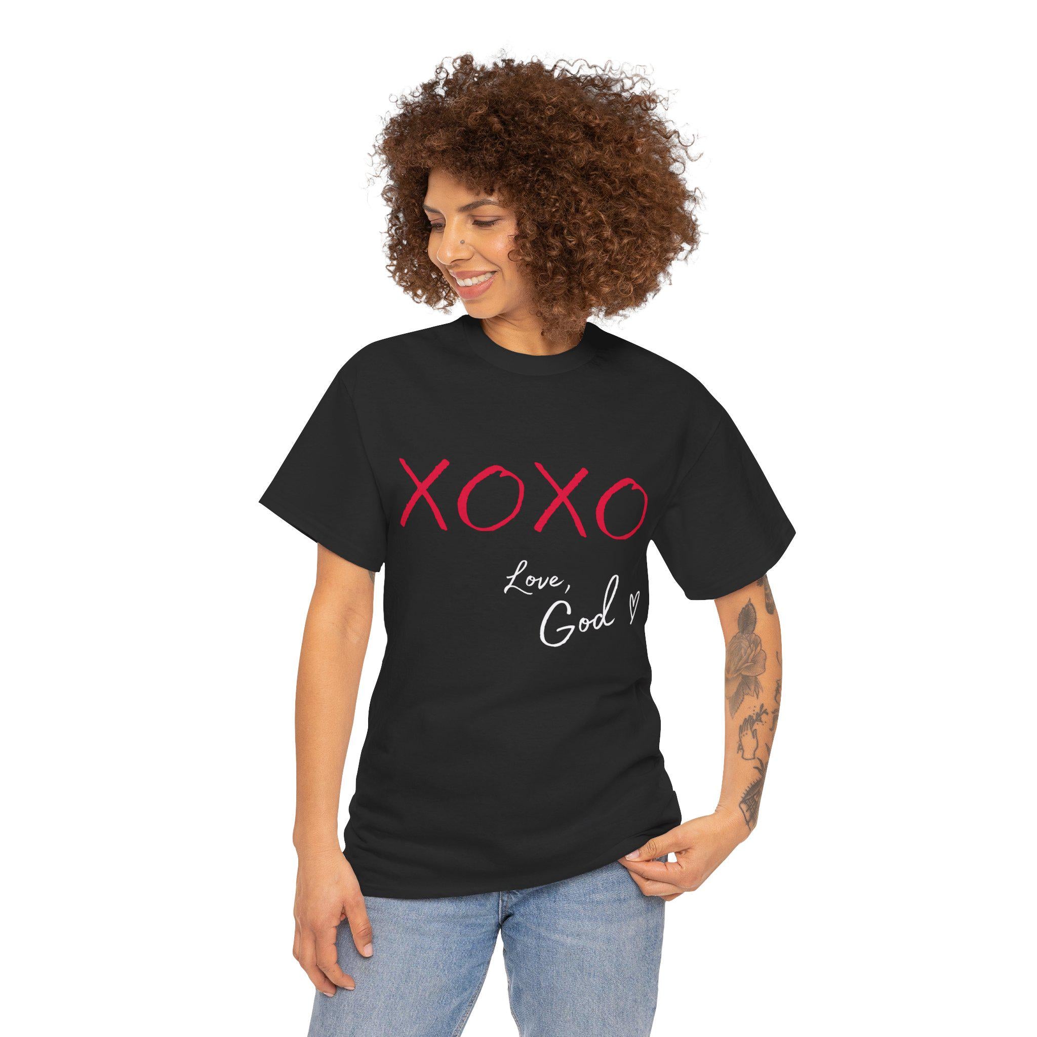 God is Love!!  XOXO Christian Faith Based Tshirt - Unisex Heavy Cotton Tee