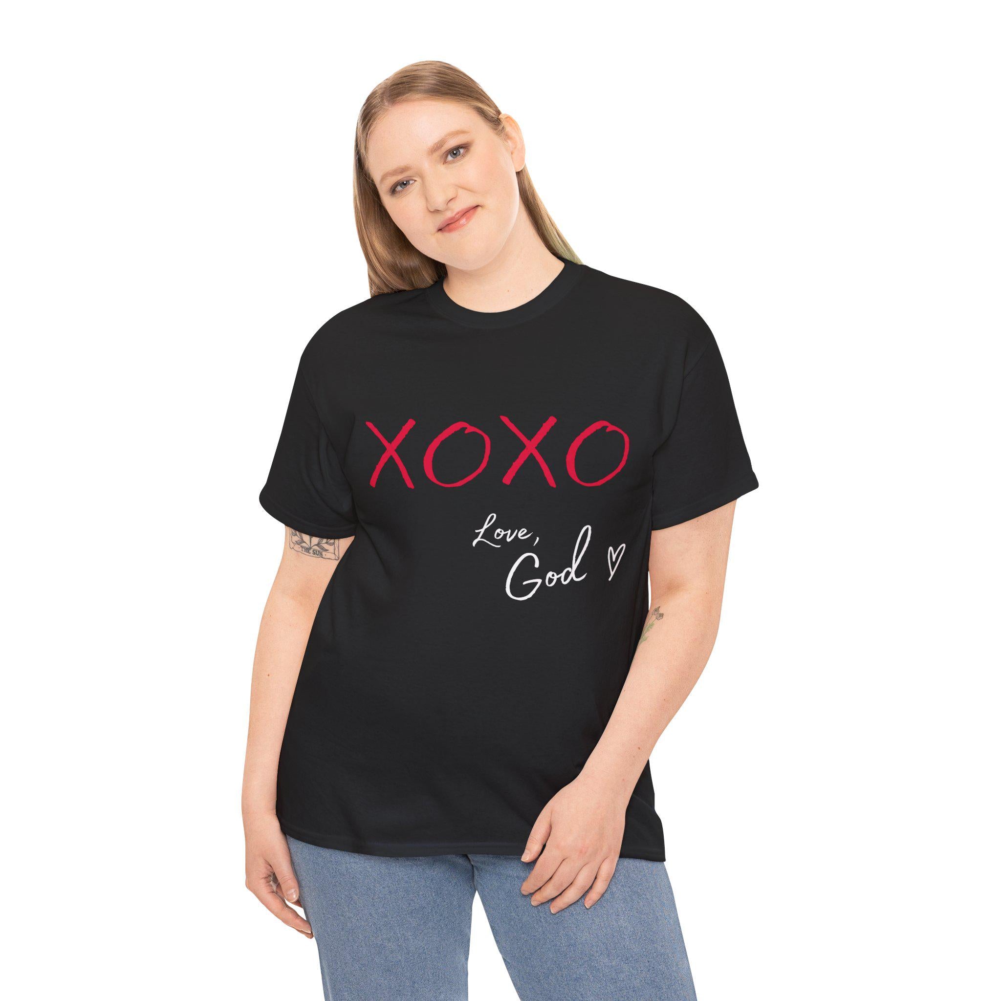 God is Love!!  XOXO Christian Faith Based Tshirt - Unisex Heavy Cotton Tee