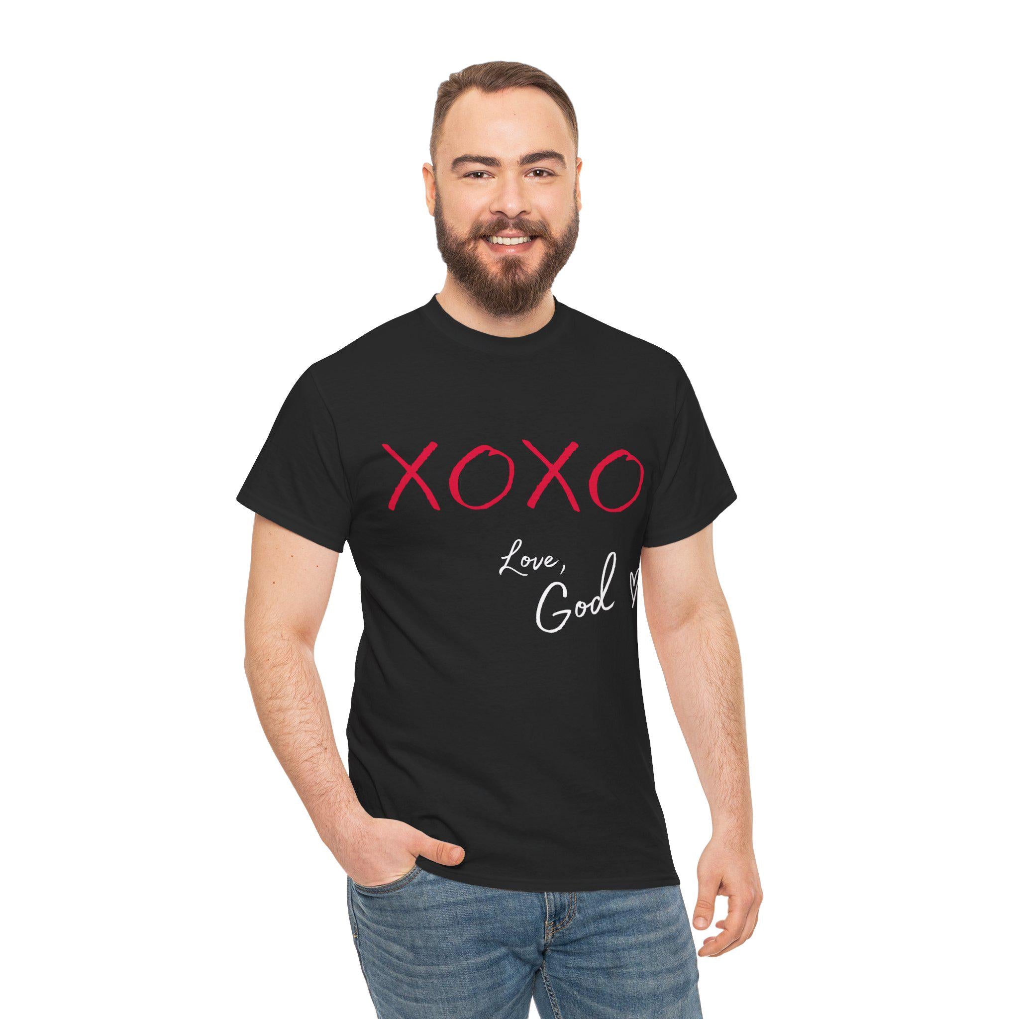 God is Love!!  XOXO Christian Faith Based Tshirt - Unisex Heavy Cotton Tee
