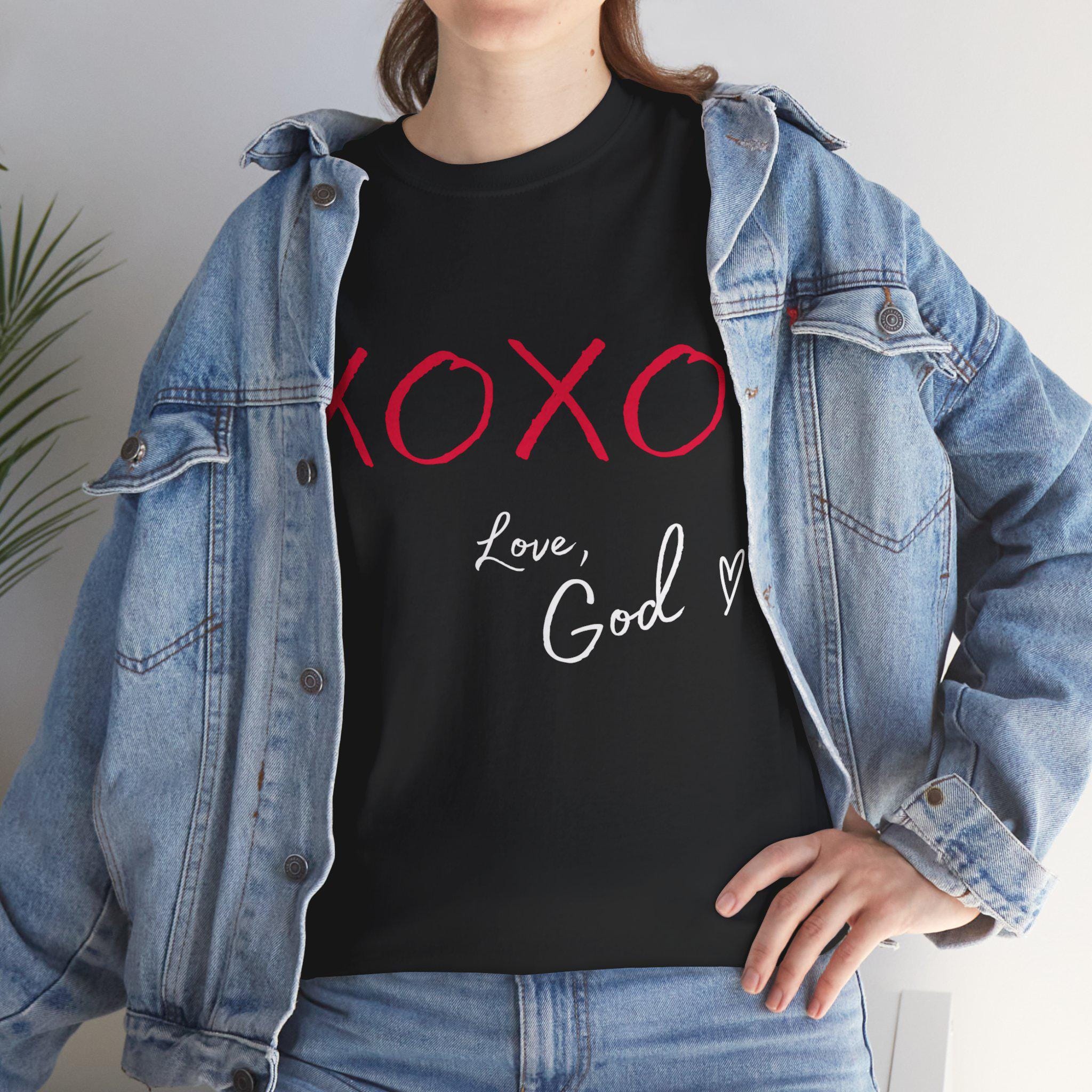 God is Love!!  XOXO Christian Faith Based Tshirt - Unisex Heavy Cotton Tee